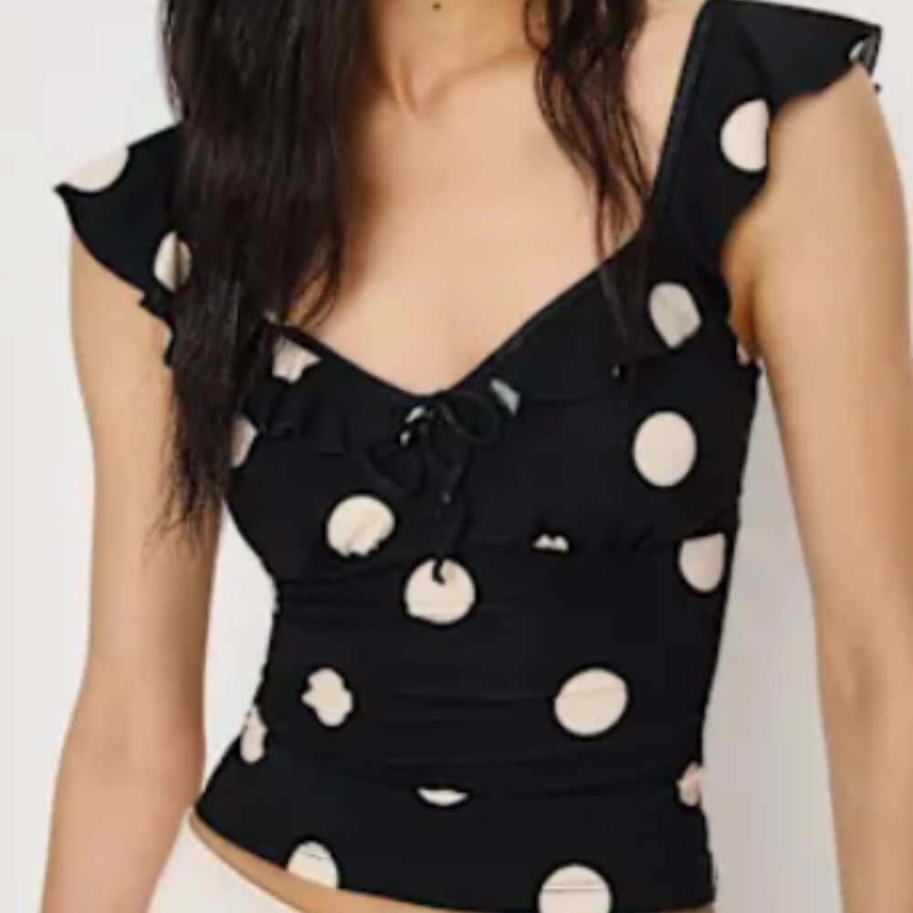 Reformation Lemmy Knit Top Black - Size M